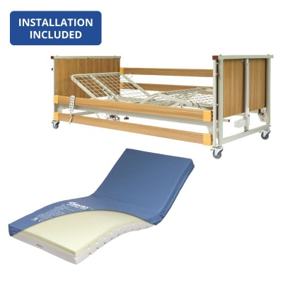 Alerta Community Oak Profiling Bed and High Risk Mattress Bundle